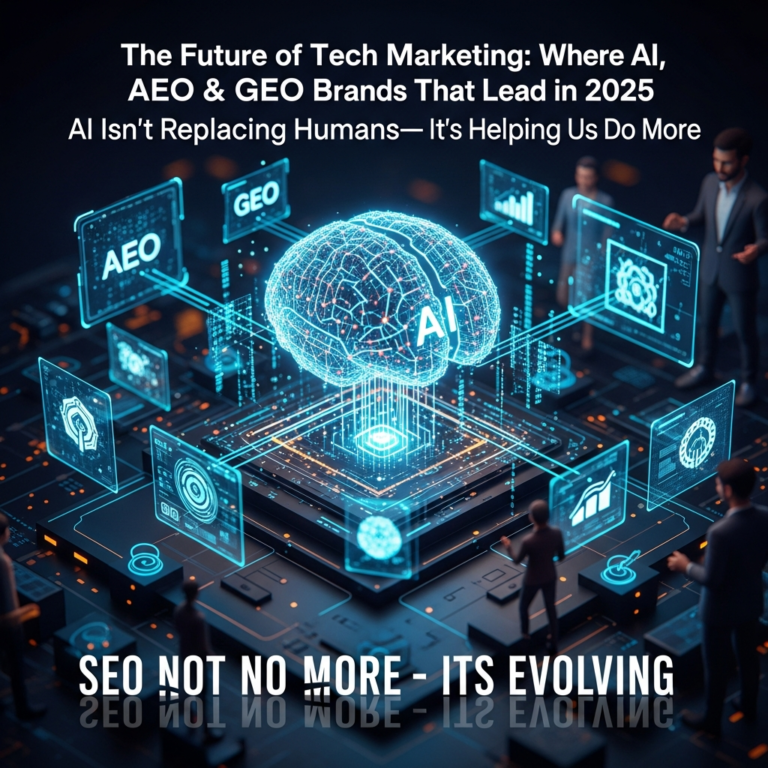 The Future of Tech Marketing: Where AI, AEO & GEO Shape Brands That Lead in 2025